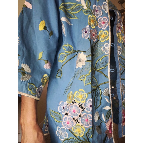 Vtg Woodstock embroidered festival kimono jacket - Picture 4 of 8